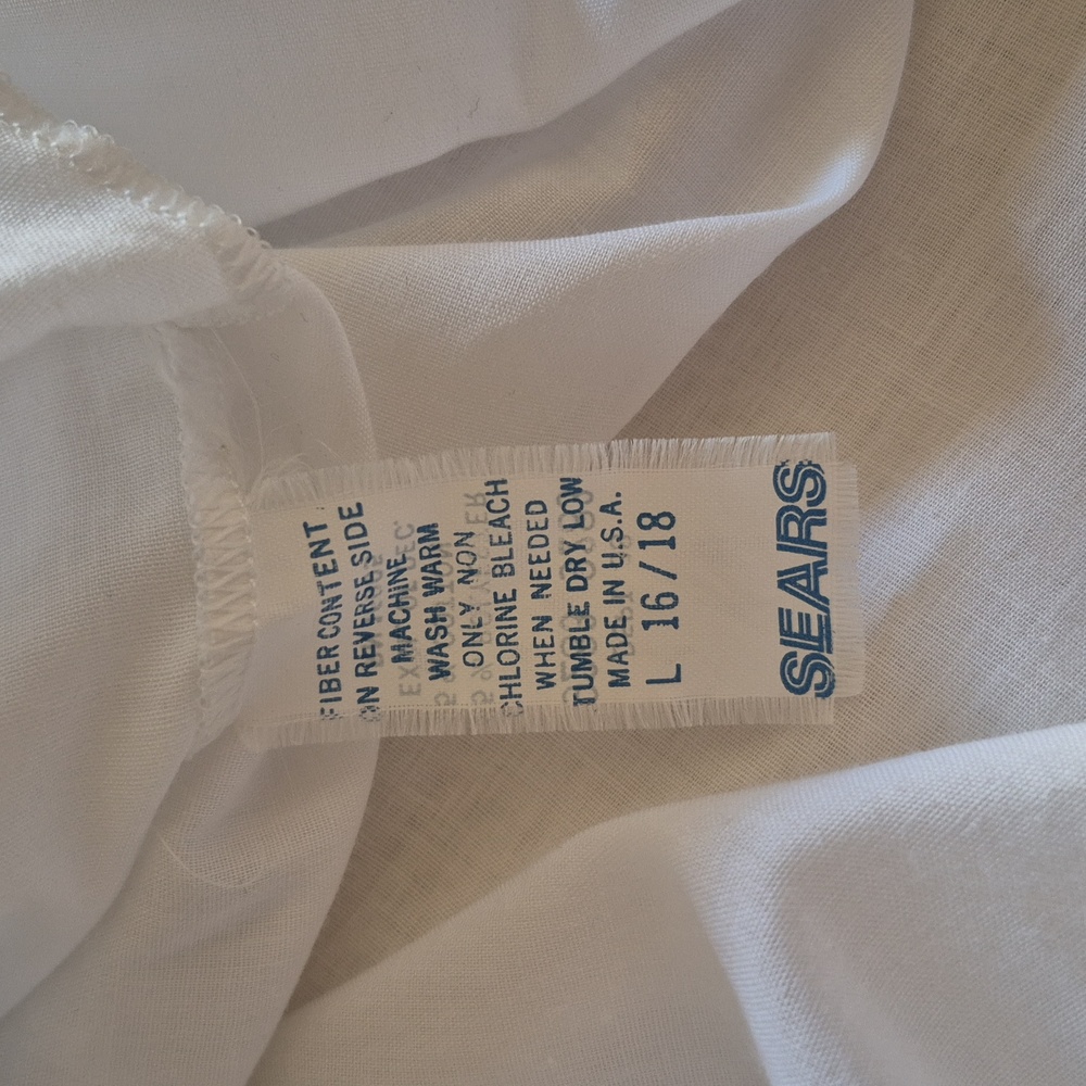 Contemporary Usa Vintage Cotton Sleep Dress Lace Embroidery Detail Cottagecore L - Picture 11 of 14